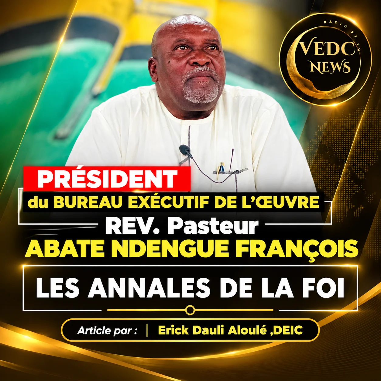Srvt. Erick Dauli Aloulé sur les Annales de la foi.