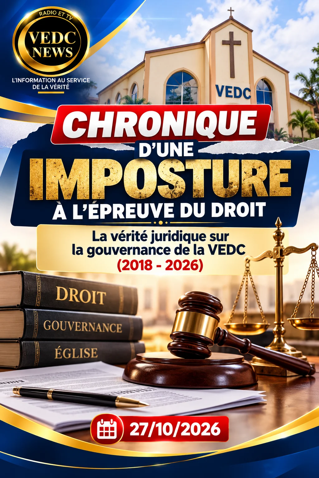 Chronique d’une imposture à l’épreuve du droit : La vérité juridique sur la gouvernance de la VEDC (2018-2026)